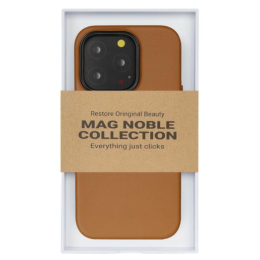 Чехол MagSafe iPhone 15 Pro Max Mag Noble-Коричневый