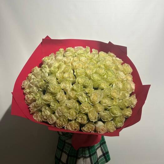 Букет 101 белая роза