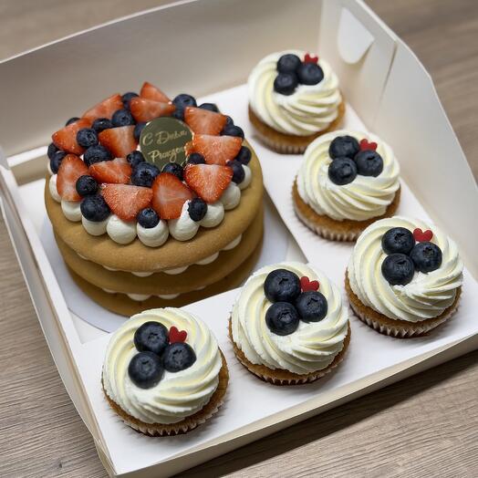 Набор mini медовик + капкейки 5шт