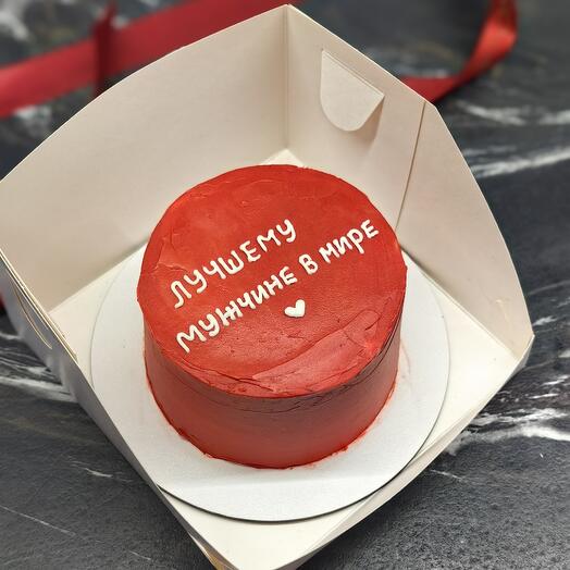 Red bento cake, to the best man in the world, a cake for a man, a cake as a gift on February 14th