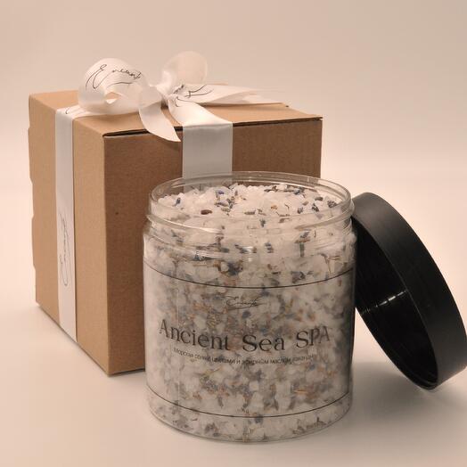 Соль для ванны с эфирным маслом и сухоцветами лаванды