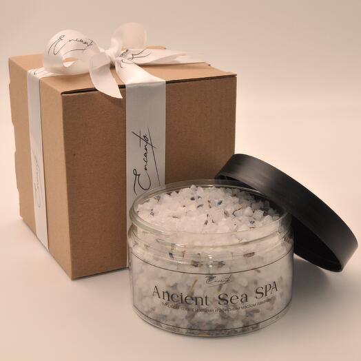 Соль для ванны с эфирным маслом и сухоцветами лаванды 250 гр