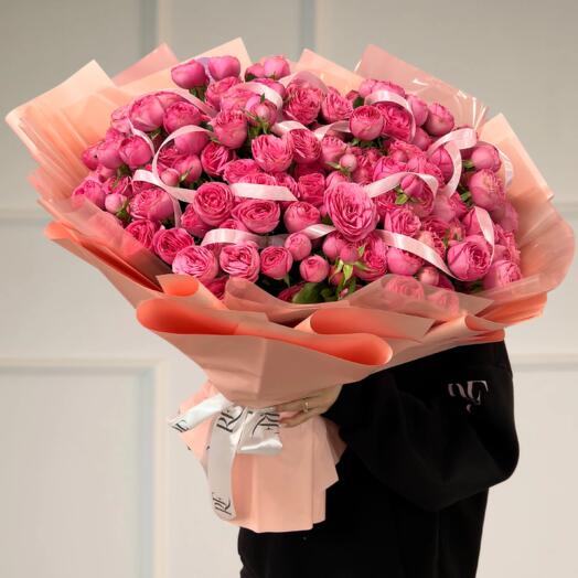 Кустовые розы 25 веток