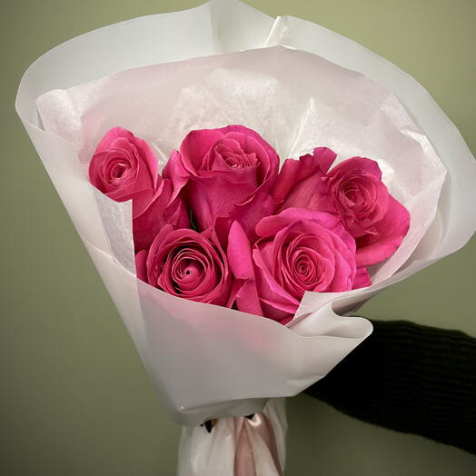 Elegance in halftones | Bouquet of roses "Pink Floyd"