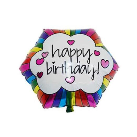 Шар фольга happy birthday, 54 см