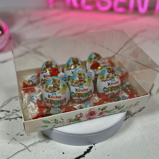 Бокс с Киндер Яйцами и Киндер Шокобонсами
