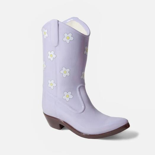 Vase (vaza / ваза) Kaubojska Cizma (Boot / Сапог) (Purple/Ljubicasta/Фиолетовая), 23 cm, DOIY