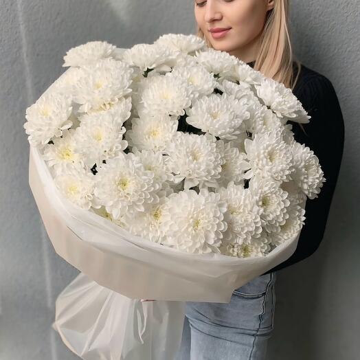 Монобукет из 9 кустовых хризантем