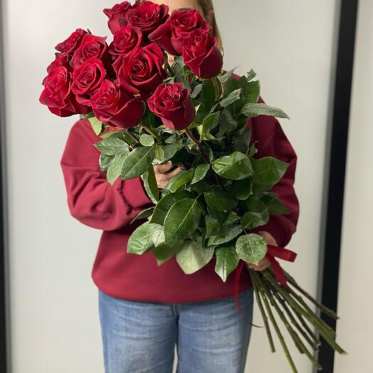 Высокие  красные розы Эквадор️️🌷