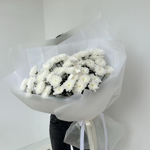 Mono bouquet of chrysanthemums