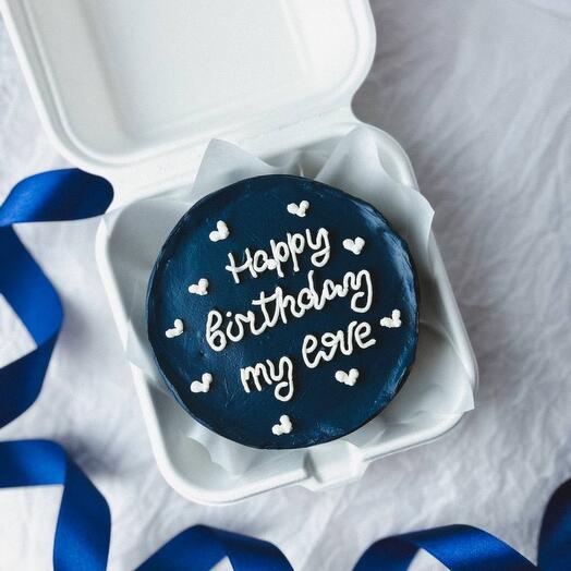 Бенто Торт Синий happy birthday
