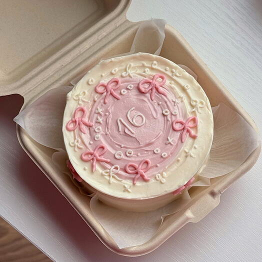 Бенто торт в корейском стиле с бантиками 🎀