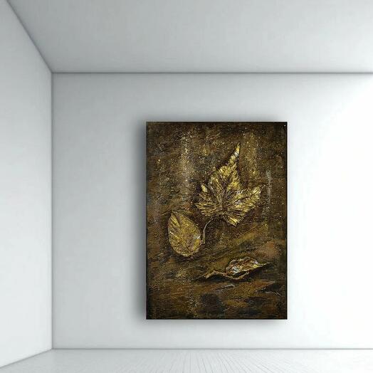 Картина интерьерная фактурная "Золото осени"