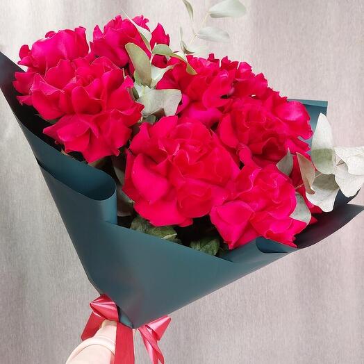 Букет из французской розы и эвкалипта 💖