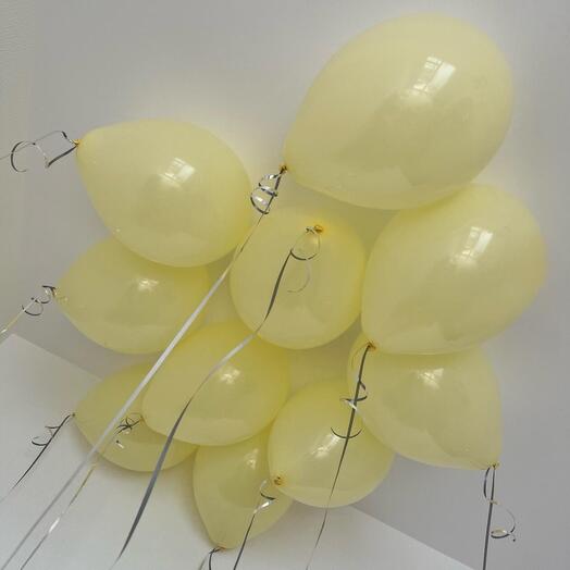 Globos amarillos, helio