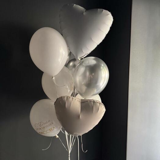 Набор шаров с гелием "С днём рождения, красотка" /шары с гелием Магнитогорск/Доставка Магнитогорск