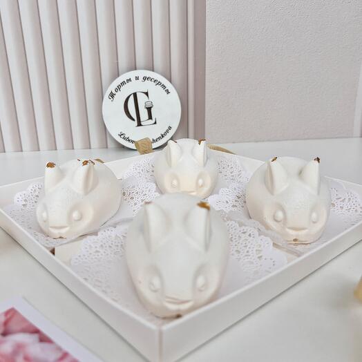 Пирожное муссовый пасхальный Кролик (набор из 4-х пирожных)🐇