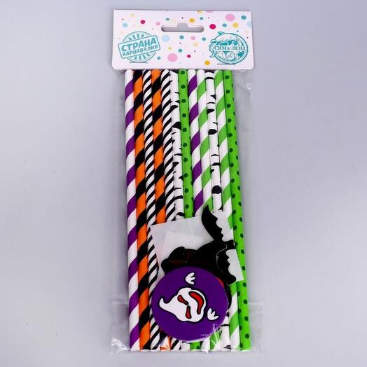 Трубочки для коктейля «Хэллоуин», в наборе 12 штук