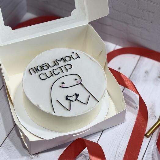 Бенто тортик: «Любимой СИСТР»