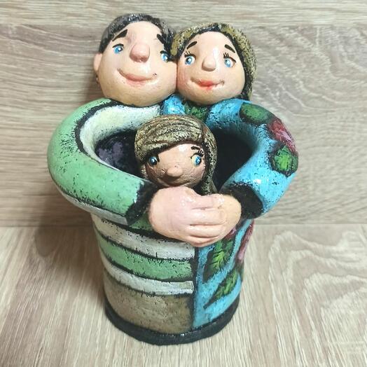 Скульптура Семья с девочкой