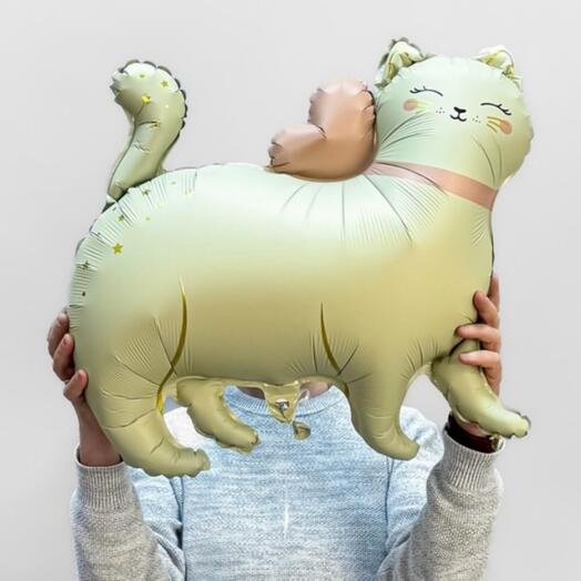 Китти, шар кошка с розовым бантом