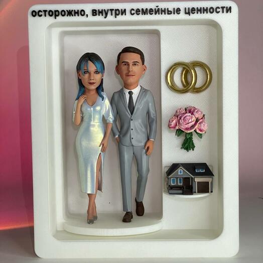 Подарочный набор интерьерных фигурок на заказ по фото