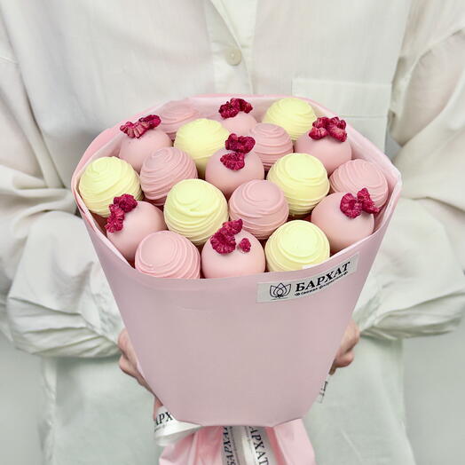 Букет из винограда шайн мускат, Виноград в шоколаде Розовая пантера