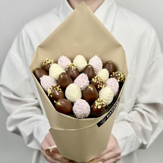 Букет из клубники, клубника в шоколаде Элегантные традиции