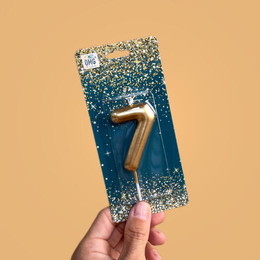 Свеча цифра 7 в торт