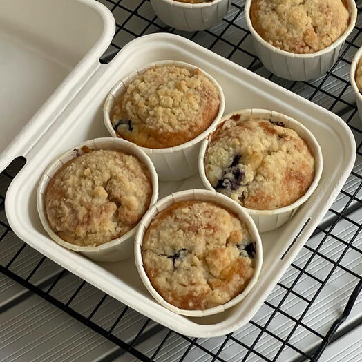 Маффины с лимоном и черникой в наборе 4 шт