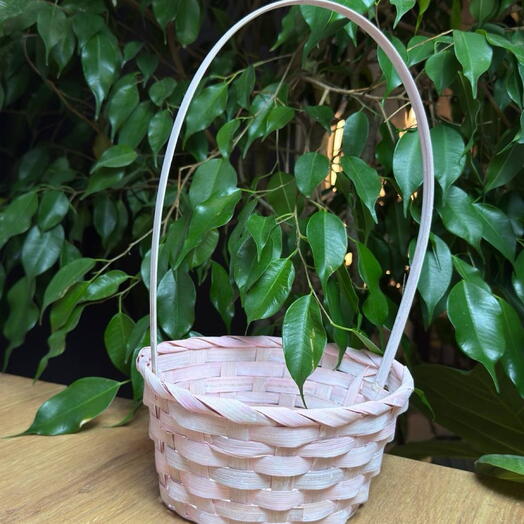 Корзина плетенная «розовая»