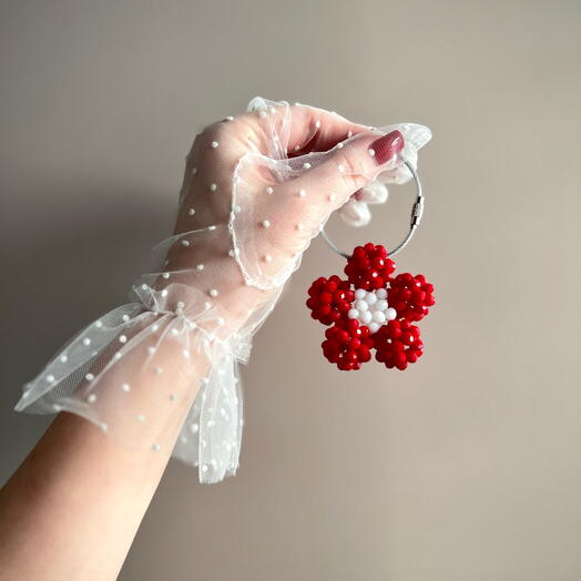 Брелок Цветок из бусин