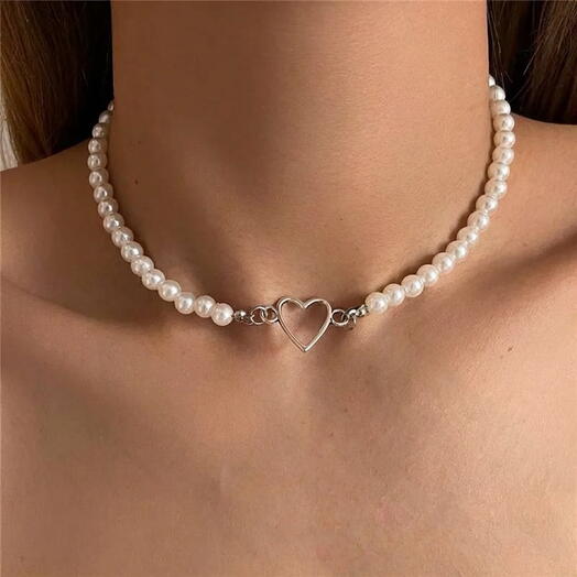 Колье-чокер «Pearl heart» любимой девушке / жене / маме