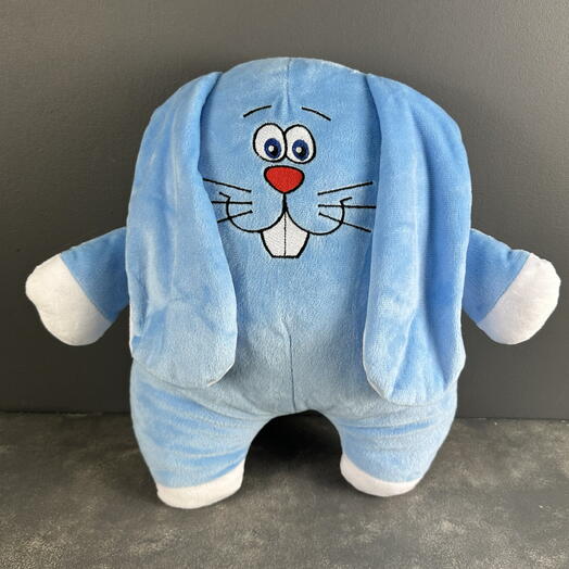 Игрушка мягкая Кролик Сеня голубой