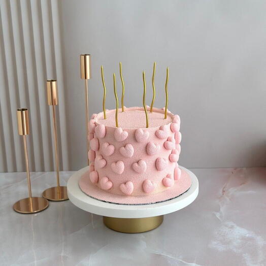 Торт с сердечками трендовый торт розовый торт торт с сердцами торт на день рождения
