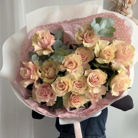 "Romantic classic" - dusty roses, 17 pcs