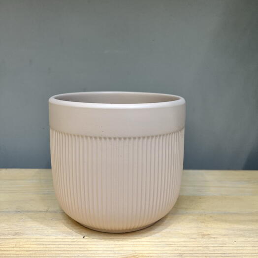 Керамический горшок пыльно-розового цвета 14 см