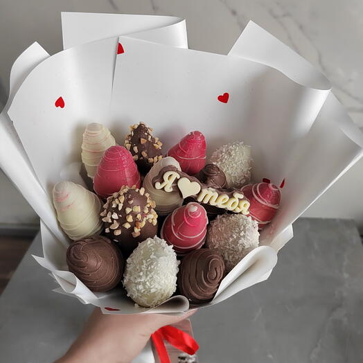 Букет из клубники в шоколаде 🍓