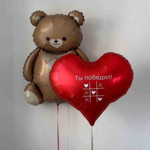 Шары Сердце и Мишка