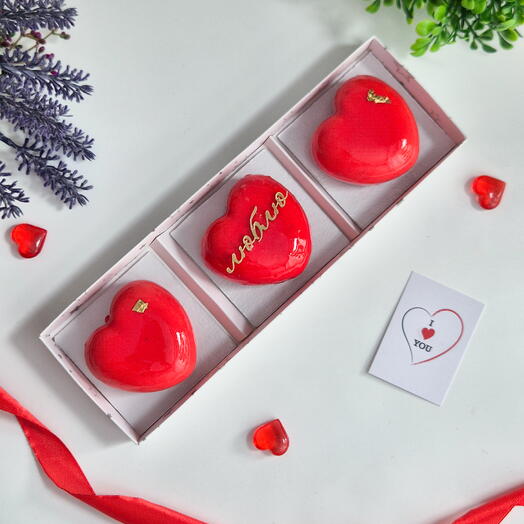 Муссовое пирожное сердце для девушки, жены, любимой