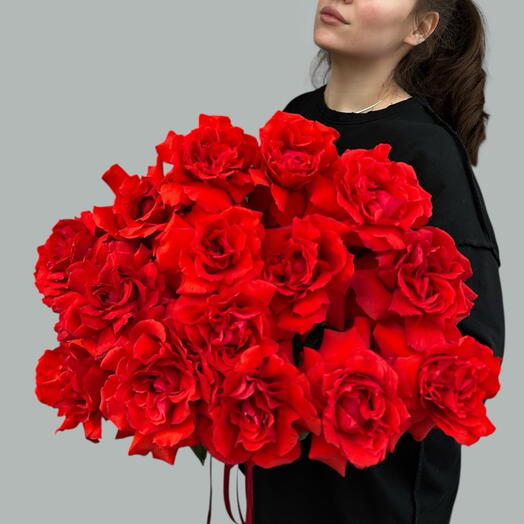 Букет из 15 французских роз 3