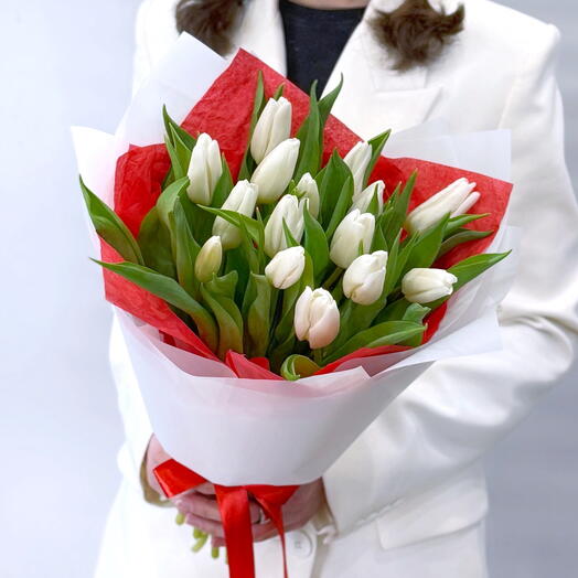 Букет белых тюльпанов. Арт. 360