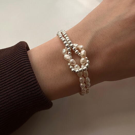 Браслет с жемчугом Дуэт