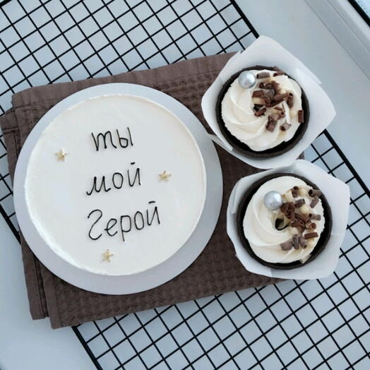 Бенто Ты мой герой с капкейками набор на день рождения