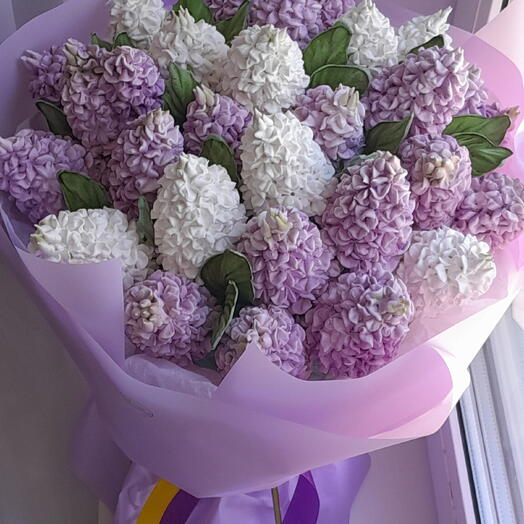 Букет сирени из зефира, девушке, маме,бабушке