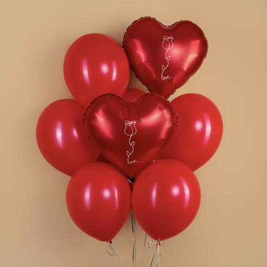 Сет 8 гелиевых шаров «Love»