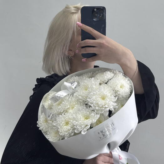 Монобукет кустовых хризантем