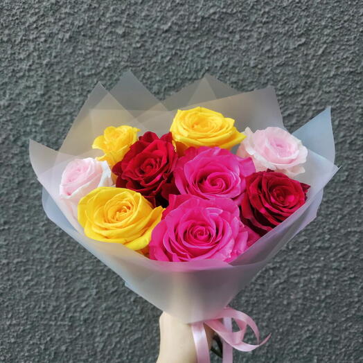 Букет микс из 9 роз 💓