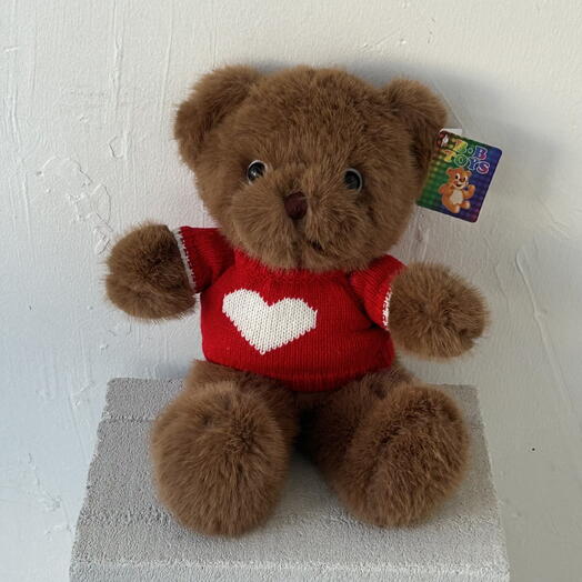 Мишка в красном свитере