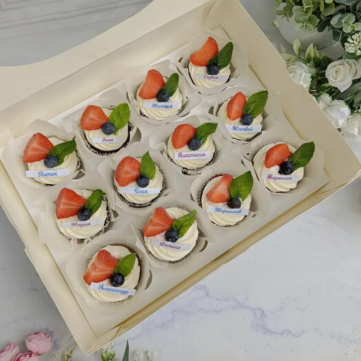 Именные капкейки на выпускной